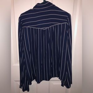 10 Crosby Derek Lam Navy Midnight Blouse sz 6 NWT